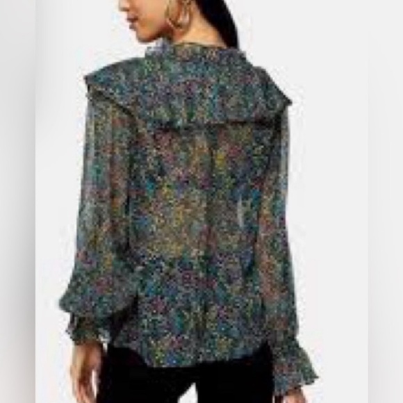 Topshop Floral Ruffled Blouse - Picture 13 of 13